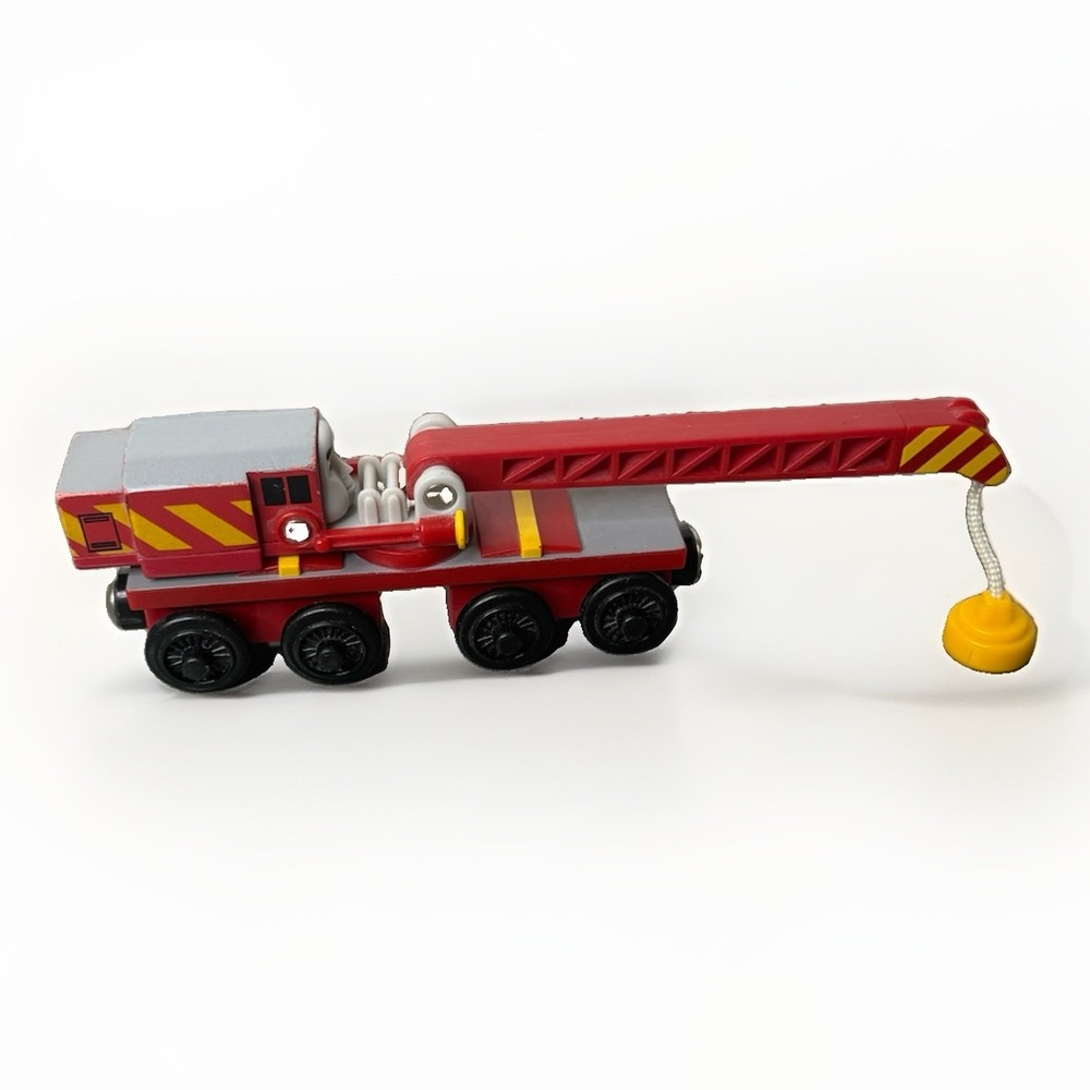 ⁠Thomas Wooden Railway Crane ROCKY Train Car 2003 Wood Learning Curve GUC - Picture 7 of 10